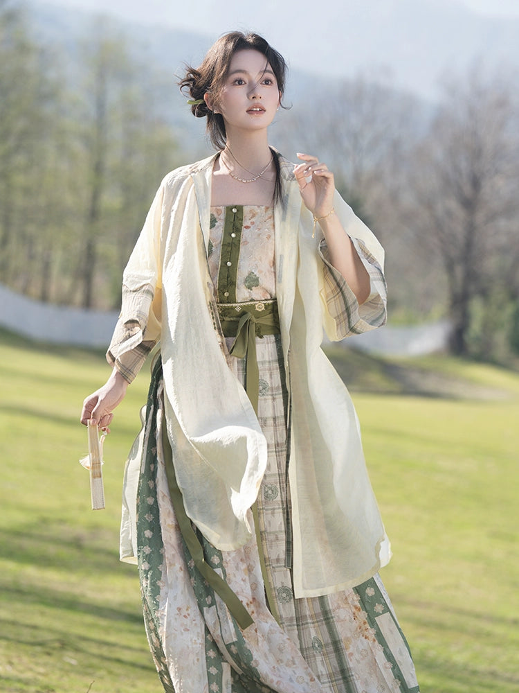More than Thirteen [清平曲] Spring and Summer Tencel Longshirt Suspender Song Hanfu song HanFuDreams