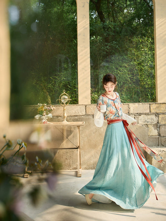 More than thirteen [胭脂湖] Tencel printing  Tang Hanfu Summer HanFuDreams