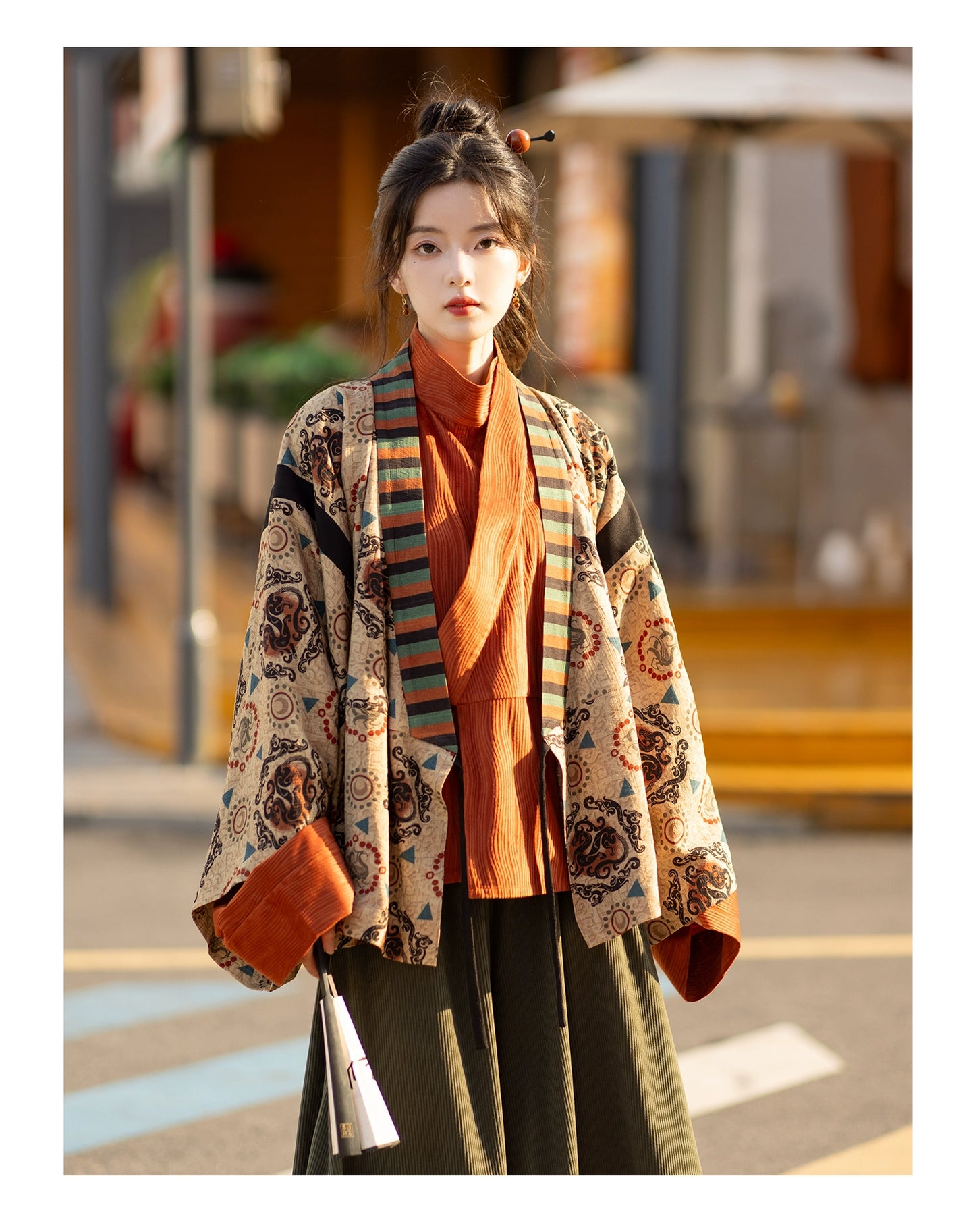 Jin-made upper collar shirt culottes Hanfu women