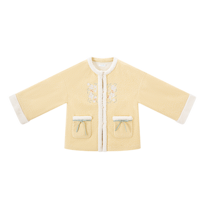 Chi Xia [Fleece Butter] Crew Neck Short Jacket Umbrella Skirt Han han HanFuDreams Crew neck short jacket S