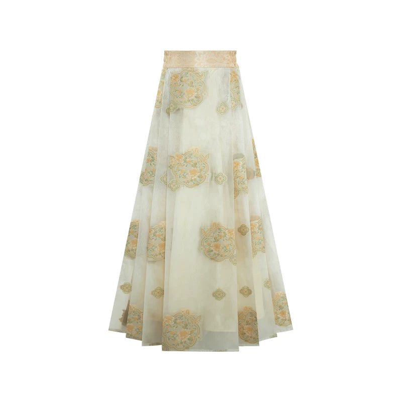 Inkless Art - Ming Tencel Bijia & Elastic Mamian Skirt Set modern HanFuDreams Mamian Skirt XS