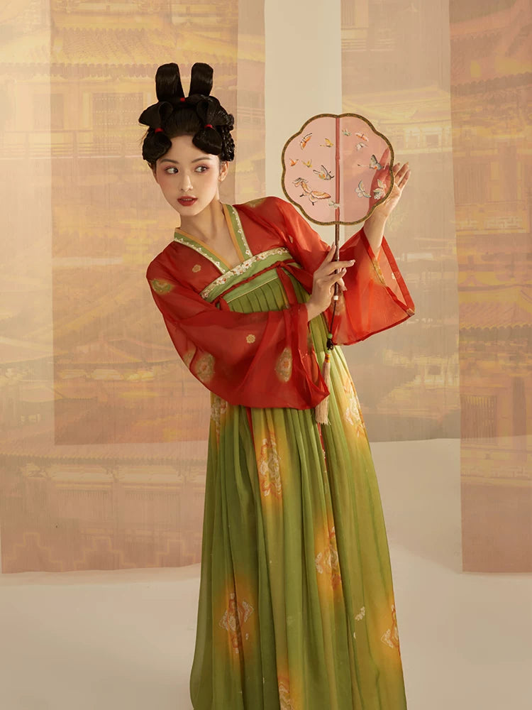 [Tang Banquet] Embroidered Silk Hanfu for Performance tang Shisanyu