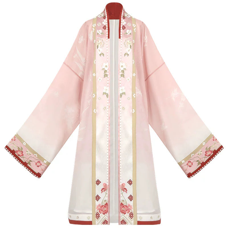 More than thirteen [和合花开] wedding clothes, Song-made Hanfu women song HanFuDreams Straight neck cardigan XS
