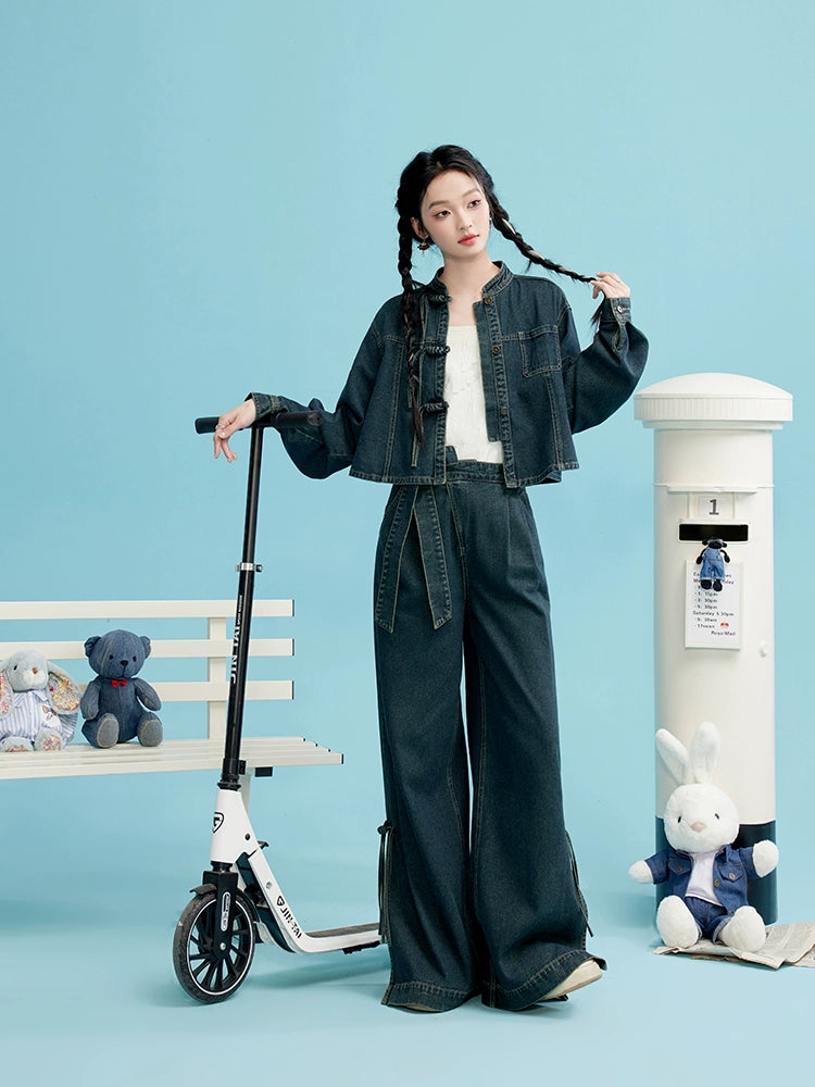 More than thirteen [Songshan] new Chinese wide-leg pants improved Hanfu set modern HanFuDreams