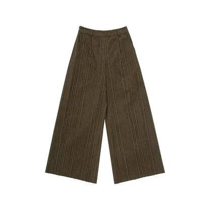 July Eve [Wind Erosion Moss Clothing] Padded Short Jacket, Collar Top, Wide Pants modern HanFuDreams Wind-eroded moss clothes, improved Song pants XS