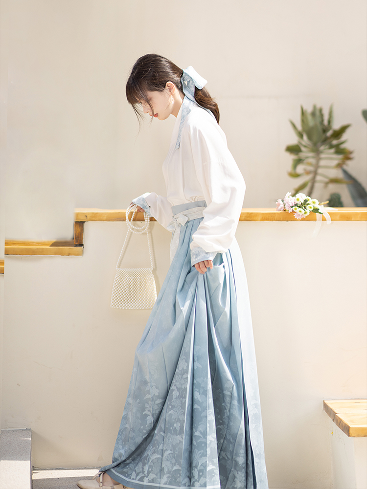 Cotton Plane Sleeve Short Shirt Horse Face Skirt Hanfu