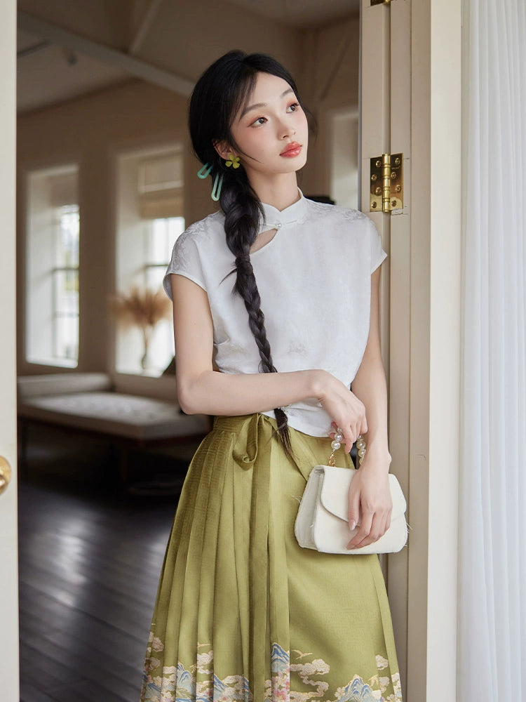 More than thirteen [Fuxiang] new Chinese-style dark-patterned jacquard top modern HanFuDreams