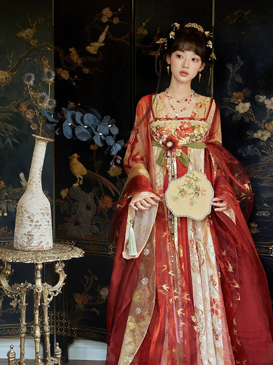 More than thirteen [火树银花] cardigan suspender chest skirt Tang Hanfu women HanFuDreams