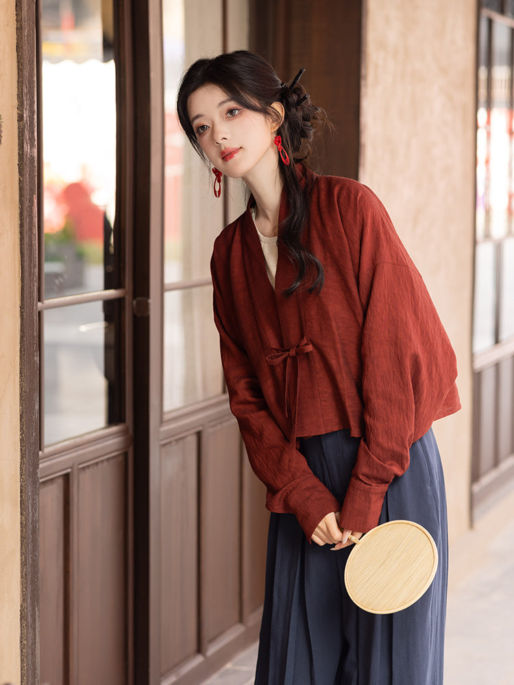 Han Element Man Cotton Cardigan Shorts Improved Bloomers Hanfu han HanFuDreams