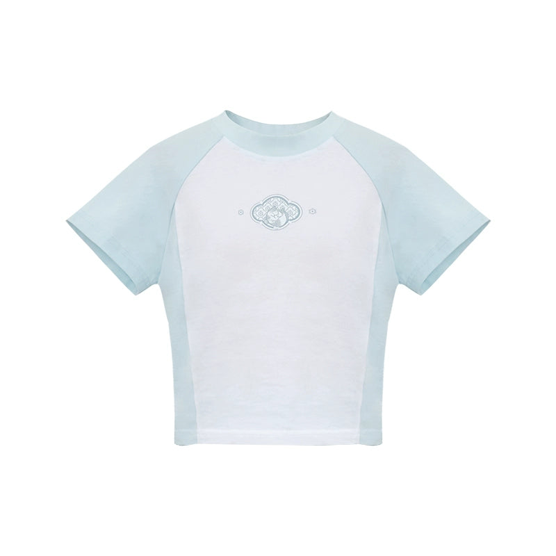 More than thirteen [mints] summer short-sleeved sports suit modern HanFuDreams T-shirt S