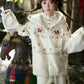 More than thirteen [such as flame] fleece embroidered jacket pants warm suit modern HanFuDreams