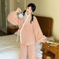 More than thirteen [Guiyun] plush pink pajamas jacket pajama pants modern HanFuDreams two-piece set S