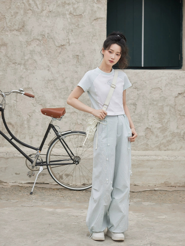 More than thirteen [mints] summer short-sleeved sports suit modern HanFuDreams