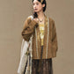 July Eve [caramel wood] embroidered knitted vest cardigan mesh skirt han HanFuDreams