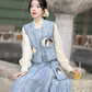 Cat Embroidery Bijia Tencel Shirt Horse Dress Hanfu han HanFuDreams
