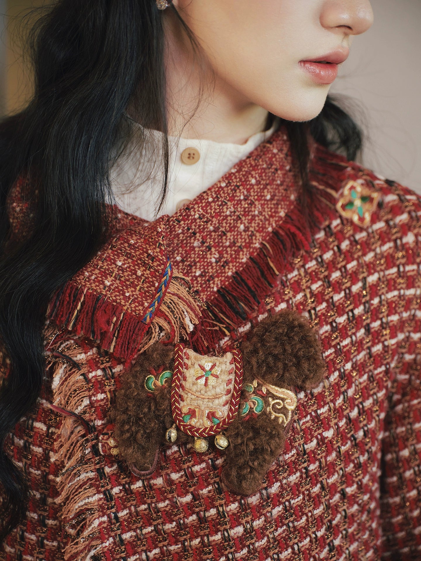 More than thirteen [Wind Horse Ballad] Xiaoxiangfeng Sense Jacket Irregular Half Skirt modern HanFuDreams