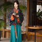 Jin-style Pleated Upper Garment and Ripped Skirt Hanfu for Winter