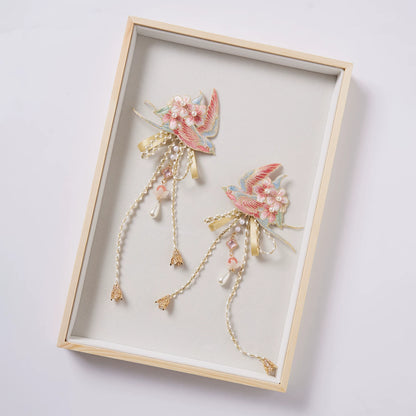 Flower Fairy Story [Yan Yunting] Fleece Cream Yellow Bijia Horse Skirt Set Ming ming HanFuDreams Pair of swallow accessories S