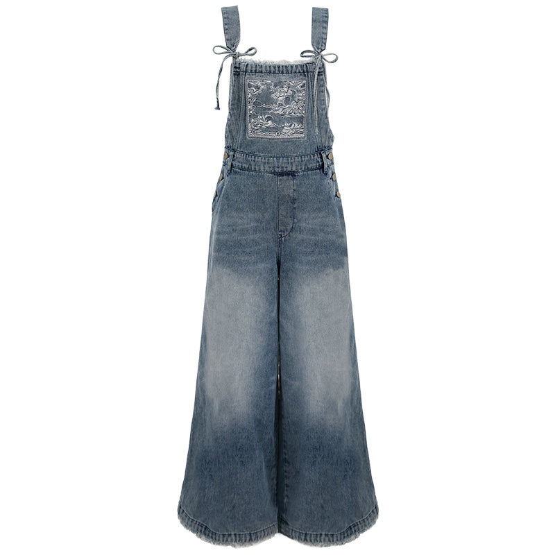 More than thirteen [thousand miles of wind] new Chinese top denim overalls modern HanFuDreams Overalls XS