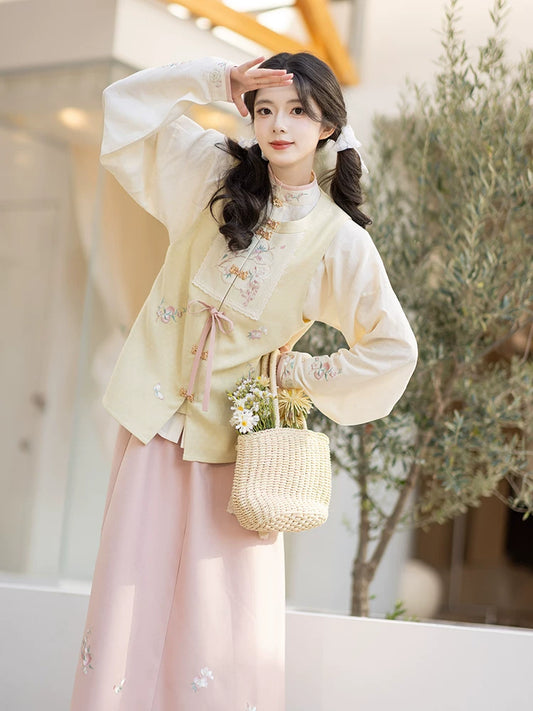 Chi Xia [Tao Yao] Ming short than armor cotton short shirt with six broken skirts ming HanFuDreams