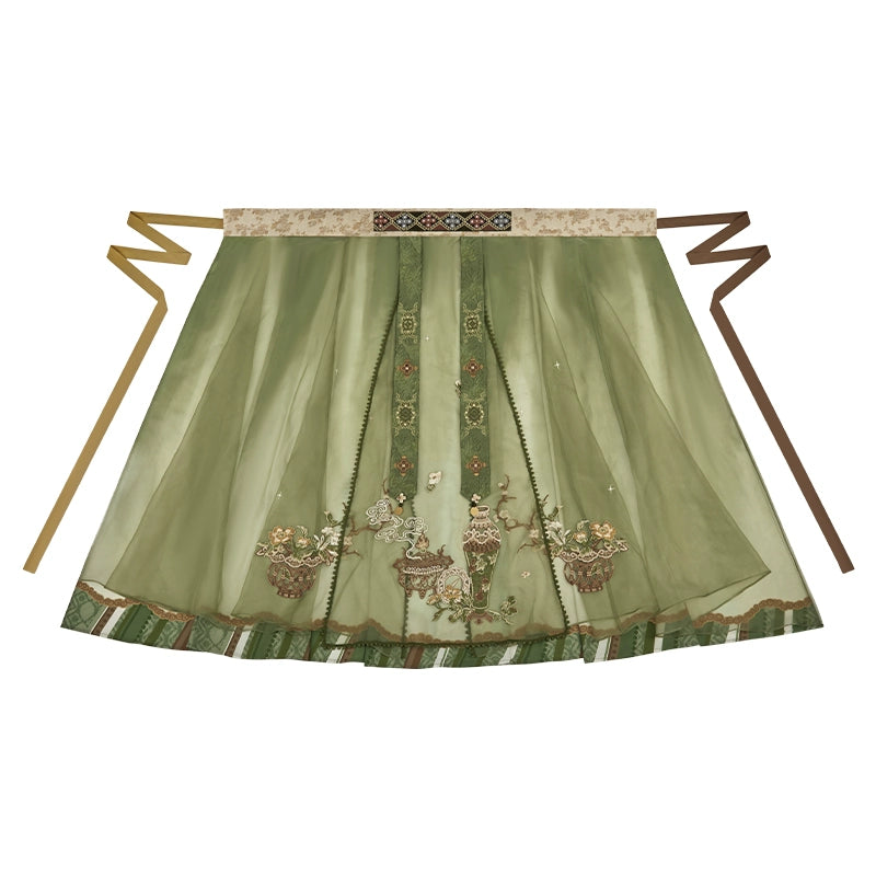 More than thirteen [Spice Dream Vendor] pullover head round neck broken skirt Han suit han HanFuDreams Broken skirt (5 broken) XS