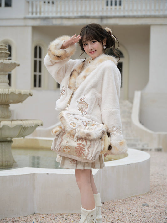 More than thirteen [leopard donut] plush embroidered messenger backpack