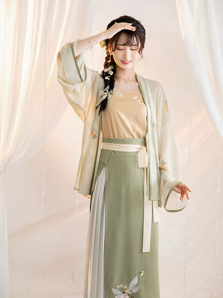 Song Dynasty Cardigan Suspender Two-piece Skirt Hanfu Women