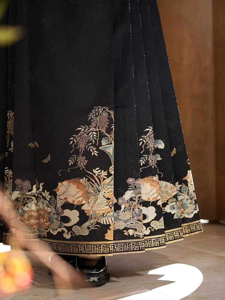 More than Thirteen [眠猫] New Chinese Horse Dress Set Autumn modern HanFuDreams