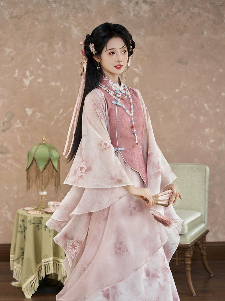 More than thirteen [Huaixiu] Huo Xiuxiu national style printed cheongsam modern HanFuDreams