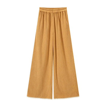 Ming Long Bijia Vest, Short Top & Wide-Leg Pants – Modernized Hanfu modern Chixia Wide-leg pants with an elastic waist S