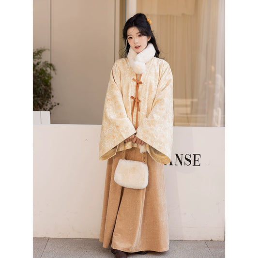 Chi Xia [Orange Yinong] Jin-made velvet pleated clothes and six broken skirts