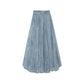 (Pre-Order)Clear Light - Embroidered Tencel Pojian Duijin & Poqun Set modern Shisanyu Flowing Midi Skirt XS