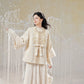 July Eve [Yuming Nuannuan] Fleece square collar jacket showing thin Song pants song HanFuDreams