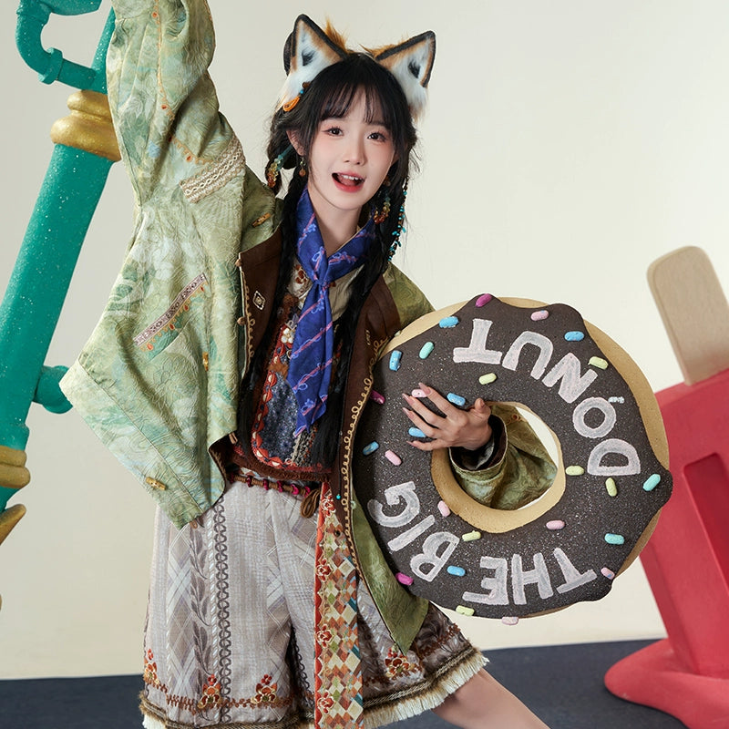 More than thirteen [Disney, Nick - Foxtail Pursuit] vest shorts set modern HanFuDreams Five-piece set, in stock. S