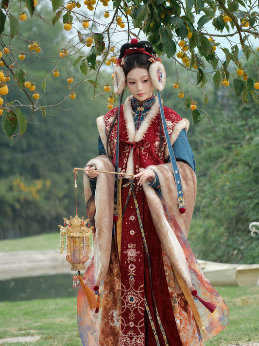 More than thirteen [Qingyang Xinghui] plush shawl warm brocade embroidery ear protector