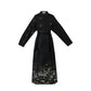 Han element horse dress Hanfu han HanFuDreams Black long-sleeved shirt + black eight-point horse dress S