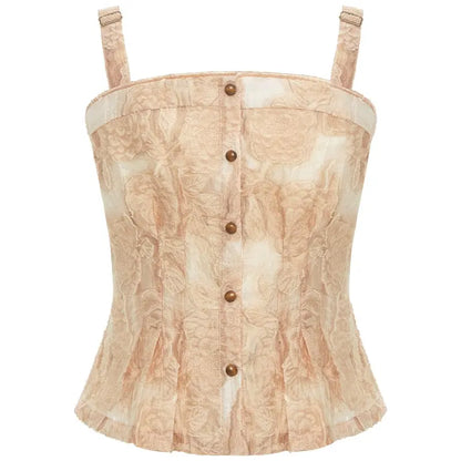 [peach mist towards the smoke] lace suspender embroidered horse dress autumn ming HanFuDreams Sling S