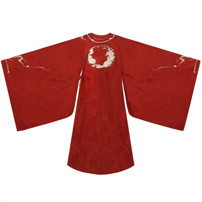More than thirteen [和合花开] Song-made Hanfu men's wedding clothes song HanFuDreams Song round neck robe M