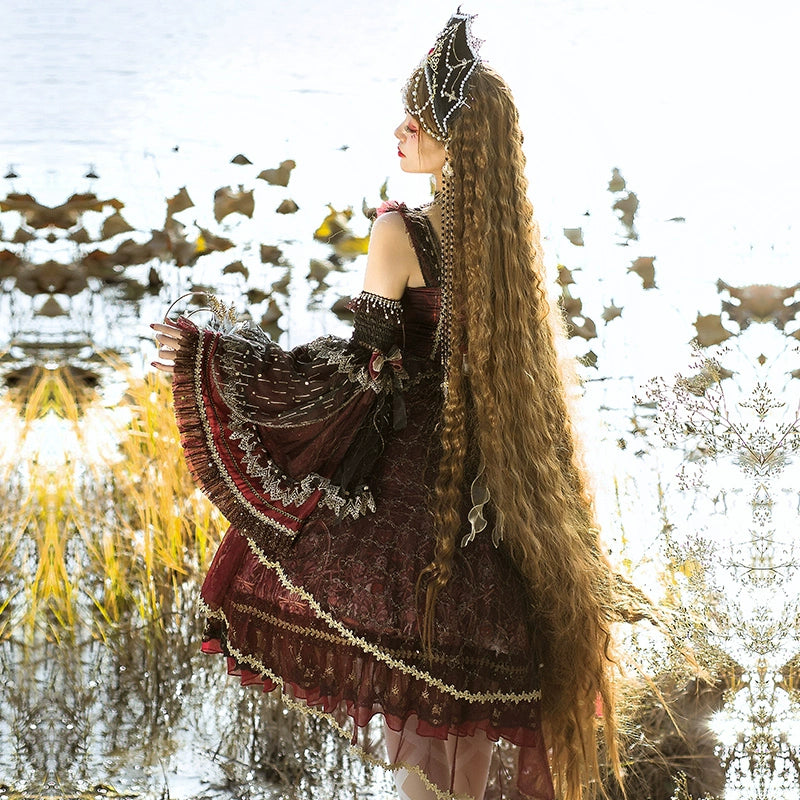 Lolita Original Eye of Hearts JSK Vintage Court Elegant CLA Series lolita HanFuDreams