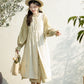 Han element cotton long than armor stand-up collar long shirt Hanfu