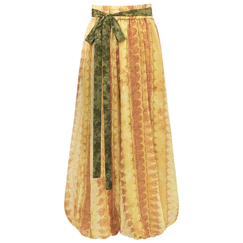 More than Thirteen [Party Magic] Spring Jacket Pants National Style Set modern HanFuDreams Pants (orange) S