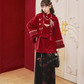More than thirteen [Ode to Pepper Blossoms] red woolen jacket embroidered skirt modern HanFuDreams
