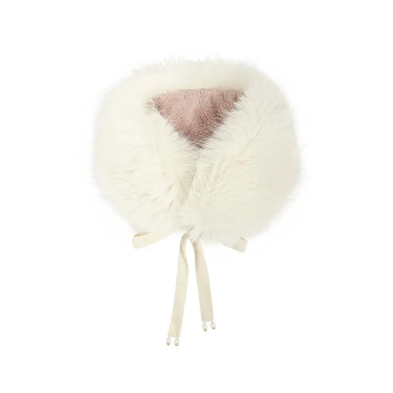 July Eve [Gold Powder] Gentle Jacket Closure Knitted Sweater Warm Jacket han HanFuDreams Gold powder reflects snow, fur collar M