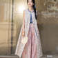 Ming-made round neck long than Jia Tencel wide-leg pants Hanfu
