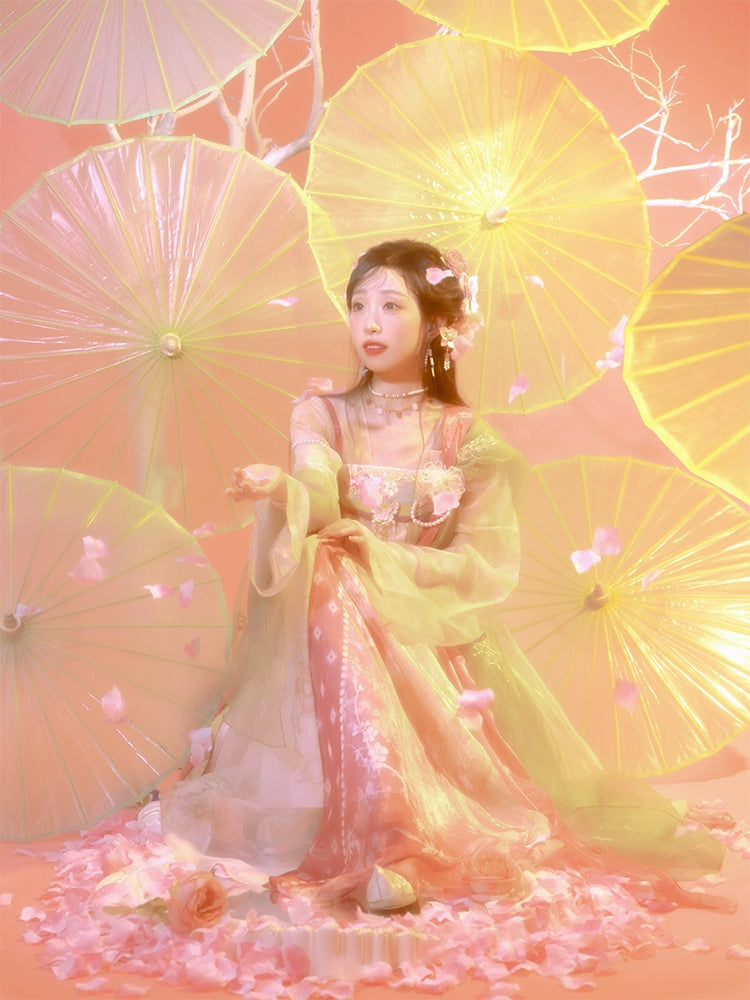 More than thirteen [Pei Yu Spring Breeze] embroidered pink skirt Tang Hanfu women tang HanFuDreams