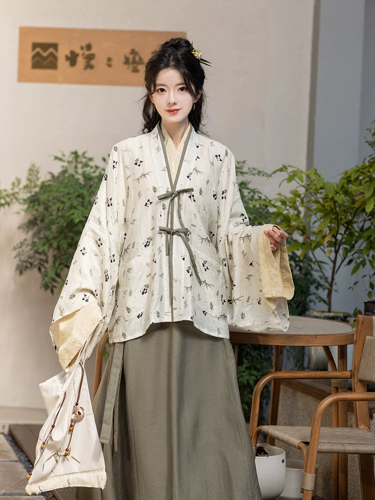 Chi Xia [Bamboo Everything Goes Well] Jin pleated clothes and eight broken skirts HanFuDreams