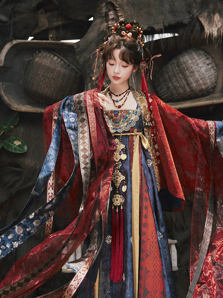 More Than Thirteen [Queen Mother Ghost Banquet] Suspender Skirt Tang Hanfu tang HanFuDreams