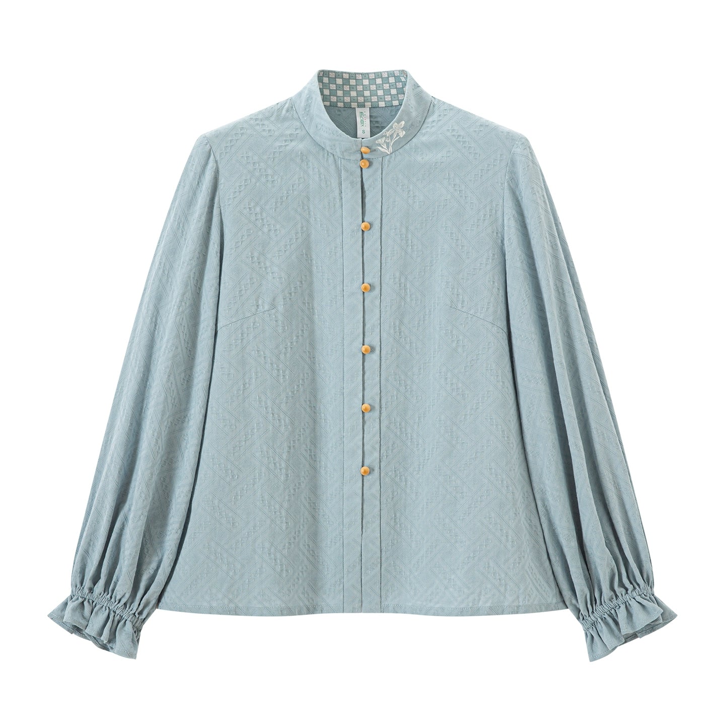 Chi Xia [Blue Kite Forest] A man with a stand-up collar shirt and a broken skirt modern HanFuDreams Stand up collared shirt S