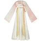More than thirteen [Peach Leaf Sheng] Spring Han chest-length embroidered dress han HanFuDreams Dress (with accessories) (pink) XS