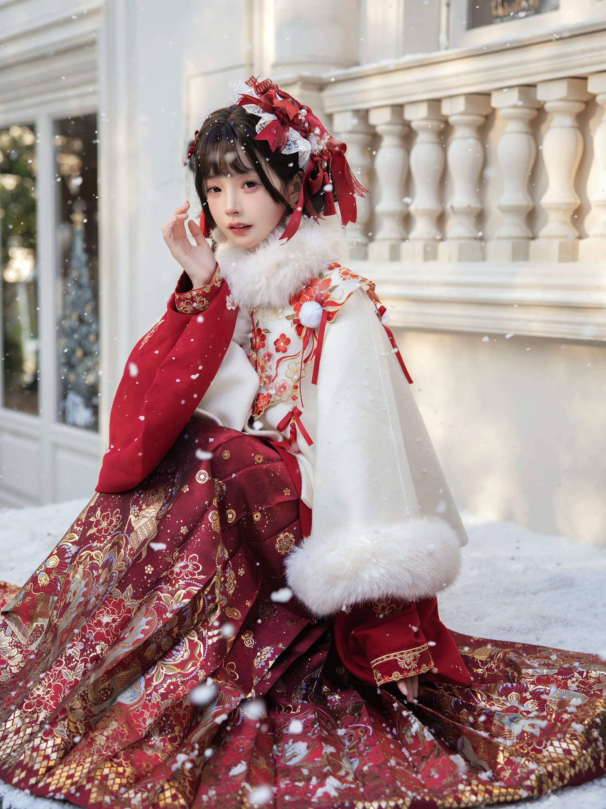 Flower Fairy Story [Gilt Pony] Pipa Sleeve Horse Dress Han-Yang Eclectic Set han HanFuDreams